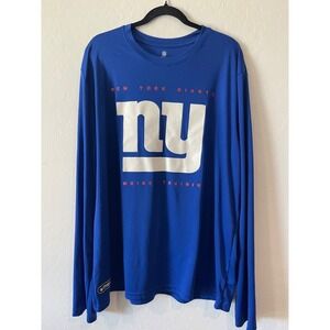 NFL New York Giants Combine Shirt Blue Mens Loose Fit Authentic Size 2XL